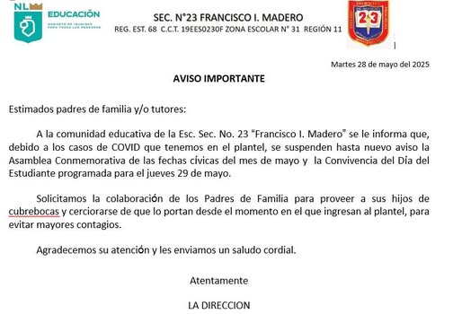 Padres de familia expresaron preocupación ante el brote de Covid, aunque reconocieron que la escuela ha respondido con rapidez y responsabilidad