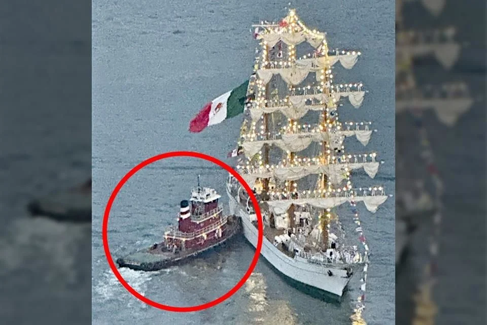 John Konrad, capitán y ex alumno del New York Maritime College, cuestionó por qué el remolcador no estaba amarrado al "Cuauhtémoc", como es costumbre en este tipo de maniobras.