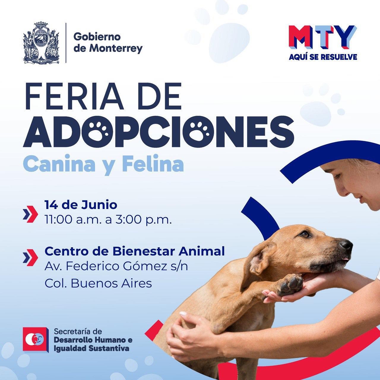 Cambia sede de la Feria de Adopciones de Monterrey