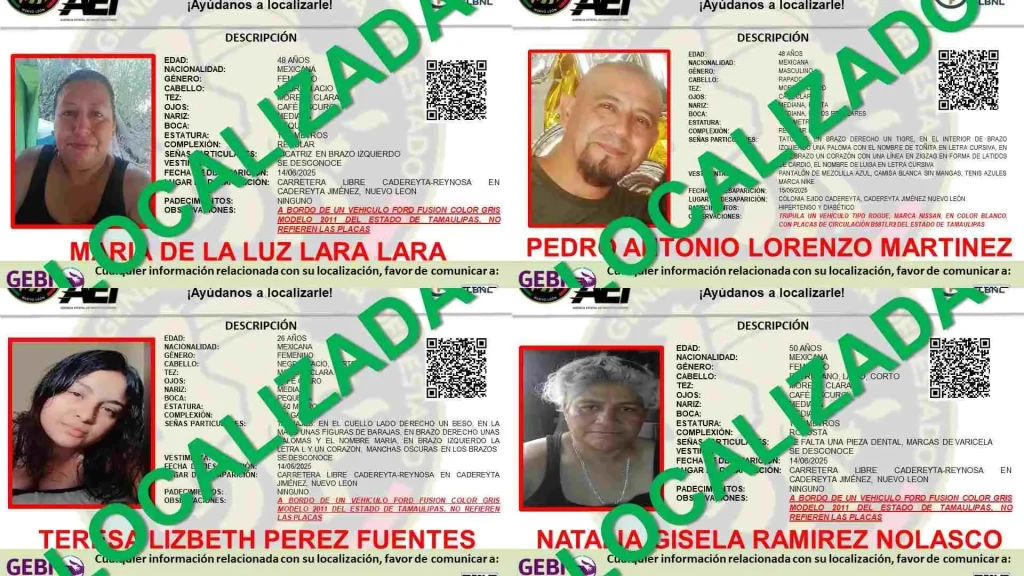 De acuerdo con las autoridades, los cuatro fueron encontrados en buen estado general de salud.